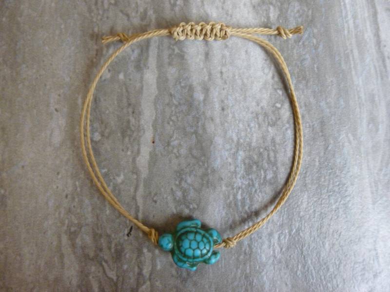 Schildkröte Wachsschnur Armband von TouchofclassJewells
