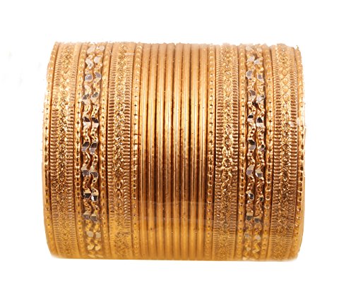Touchstone 2 Dutzend Armreifsammlungslegierungsmetallstrukturierte spezielle Armreifarmbänder des Entwerferschmucks für Damen 2.75 Set 2 groß Gold von Touchstone