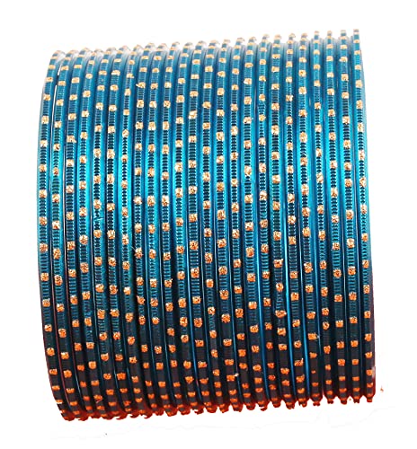 Touchstone 2 Dutzend strukturierte, hellblaue Armreifen aus Metalllegierung für Damen 2.75 Set 2 Cölinblau von Touchstone