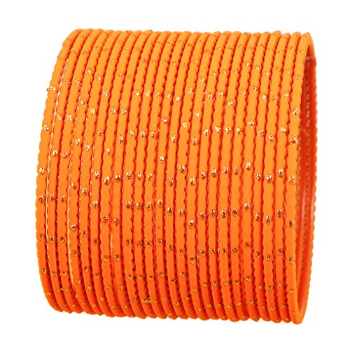 Touchstone Bangle Collection exklusive Glasur Designer Schmuck spezielle Armreifen Armbänder für Damen 2.75 Set 2 Möhre orange von Touchstone