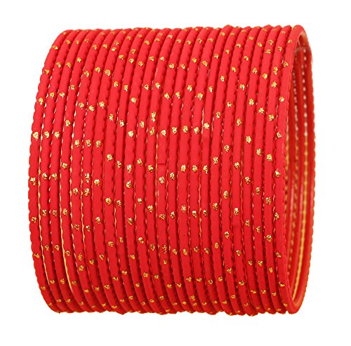 Touchstone Bangle Collection exklusive Glasur heißen Designer-Schmuck spezielle Armreifen Armbänder für Damen 2.62 Set 2 Hot Red von Touchstone