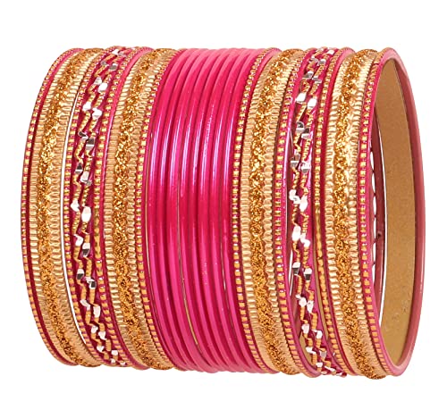 Touchstone „Bunte 2 Dutzend Armreif Kollektion“ Indische Bollywood Legierung Metall strukturierte heiße rosa goldene Designer Armreif Armbänder Set von 24. In antikem Goldton für Frauen Touchstone „Bunte 2 Dutzend Armreif Kollektion“ Indische Bollywood Legierung Metall strukturierte heiße rosa goldene Designer Armreif Armbänder Set von 24. In antikem Goldton für Frauen von Touchstone