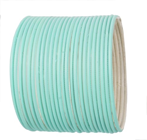 Touchstone NEU Indische Bollywood „Pastel Color Armreif-Kollektion“ Wunderschön handgefertigte Western Auswahl Pastell Mintgrün Farbe Designer-Schmuck Armbänder Armreifen. Satz von 24. von Touchstone