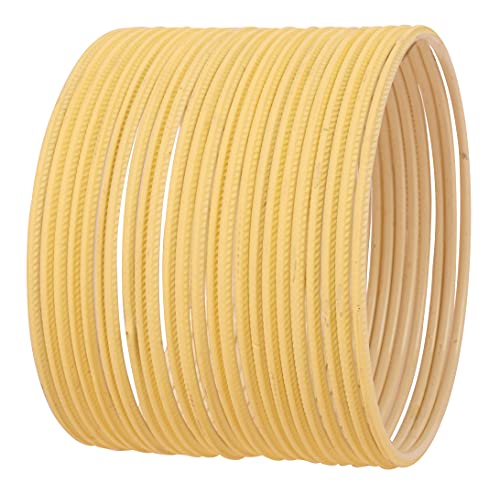 Touchstone New Indian Bollywood Fashion Traditional Fine Engraving Stunning Pastel Beige Color Wrist Enhancing Designer Jewelry Bracelets Bangle. Set of 24 for Women. Touchstone New Indian Bollywood Fashion Traditional Fine Engraving Stunning Pastel Beige Color Wrist Enhancing Designer Jewelry Bracelets Bangle. Set of 24 for Women. von Touchstone
