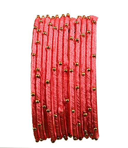 Touchstone Seidenfaden Armreif Kollektion handgefertigte Kunstseidenfaden exotischen Look mit Perlen dunkle Designer Armreifen Armbänder für Damen 2.37 Set von 12 Dunkelpink Touchstone Seidenfaden Armreif Kollektion handgefertigte Kunstseidenfaden exotischen Look mit Perlen dunkle Designer Armreifen Armbänder für Damen 2.37 Set von 12 Dunkelpink von Touchstone