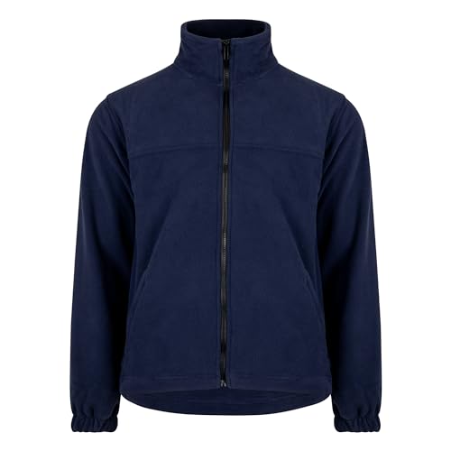 Toufer Fleecejacke Damen Herren Jacke Fleecepullover Reißverschlussjacke Outdoor Fleece Pullover Reißverschluss Warm Weich Polyester Marineblau XL von Toufer