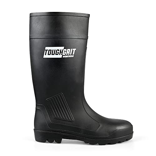 Tough Grit Unisex Sicherheitsgummi, Größe 43 Gummistiefel, Schwarz von Tough Grit