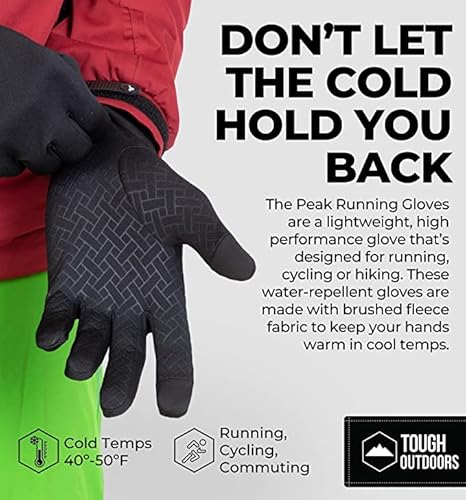 Tough Outdoors Touchscreen Handschuhe für Frauen und Männer - Softshell Winter und Fahrradhandschuhe mit Touchfunktion - Thermo Touch Handy Handschuhe für Damen und Herren von Tough Outdoors