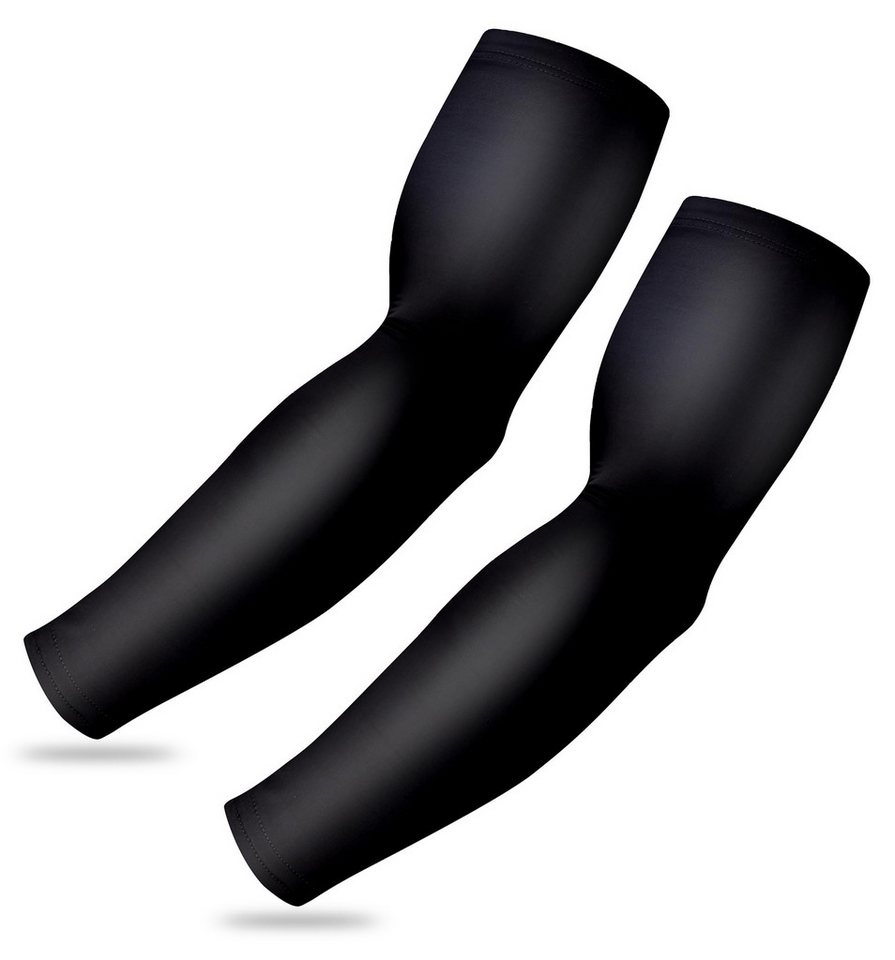 Tough Outfitters Armstulpen 2er Set Armlinge Damen Herren Armschoner Erwachsener Medium Schwarz (1-St) 2 Armlinge für Radsport Herren - Set Arm Sleeve Basketball Volleyball von Tough Outfitters