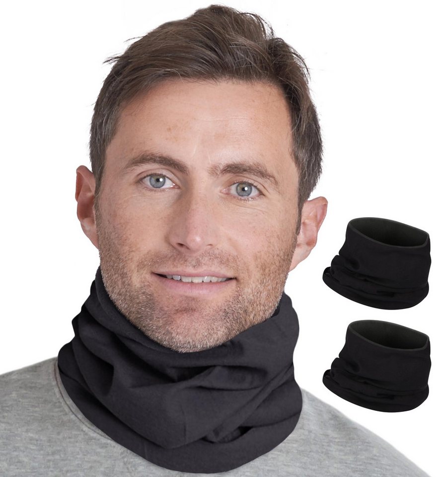 Tough Outfitters Halswärmer 2er Set Schlauch Schal 2x Schlauchschal für Damen und Herren, (1 St), 2er Pack Loop Schal aus Polarfleece Loopschal Halswärmer Set von Tough Outfitters