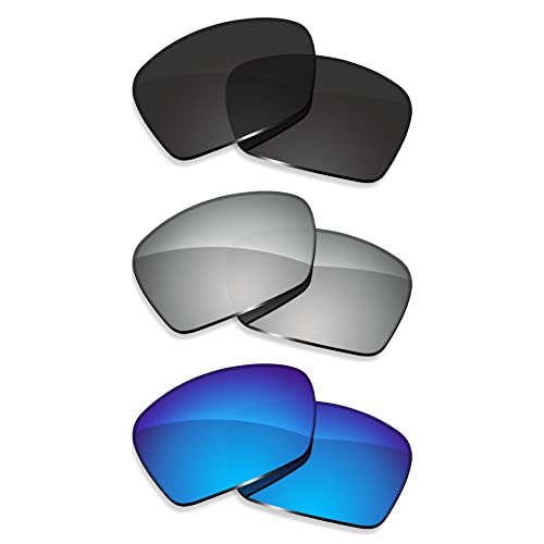 ToughAsNails Set mit 3 polarisierten Ersatzgläsern für Costa Del Mar Tuna Alley Sonnenbrille, Schwarz & Silber Chrom & Blau Chrom ToughAsNails Set mit 3 polarisierten Ersatzgläsern für Costa Del Mar Tuna Alley Sonnenbrille, Schwarz & Silber Chrom & Blau Chrom von ToughAsNails
