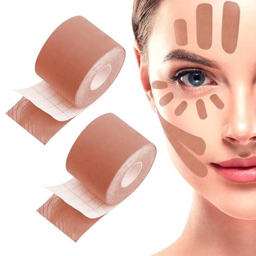 Face Lifting Tape, Anti Wrinkle Patches Face, 2 Rollen Facelifting Aufkleber, Multifunktionales Falten-Patch, Lifting Tapes Gesicht Zum Verbergen Von Gesichtsfalten, Für Straffung Der Haut von Toulifly