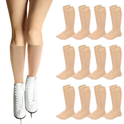Toulite 12 Paar Eiskunstlaufsocken Eislaufsocken für Damen Mädchen Rollschuhsocken Leicht Blickdicht Fuß Tanzsocken, Hautfarben, Einheitsgröße Toulite 12 Paar Eiskunstlaufsocken Eislaufsocken für Damen Mädchen Rollschuhsocken Leicht Blickdicht Fuß Tanzsocken, Hautfarben, Einheitsgröße von Toulite