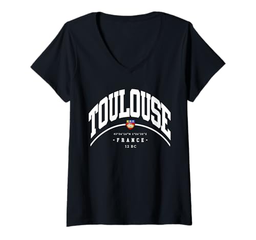 Damen Toulouse Frankreich Familienreise Frankreich Toulouse Souvenir T-Shirt mit V-Ausschnitt Damen Toulouse Frankreich Familienreise Frankreich Toulouse Souvenir T-Shirt mit V-Ausschnitt von Toulouse France family trip France Toulouse