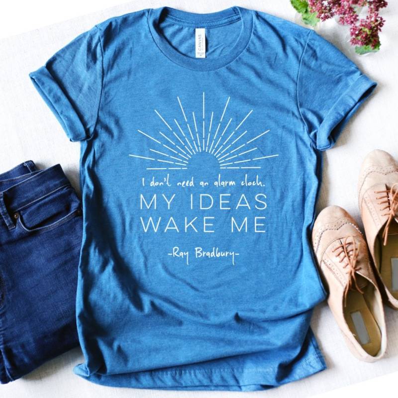 Meine Ideen Wecken Mich - Ray Bradbury Kurzarm Unisex T-Shirt Meine Ideen Wecken Mich - Ray Bradbury Kurzarm Unisex T-Shirt von TourDeBookshop