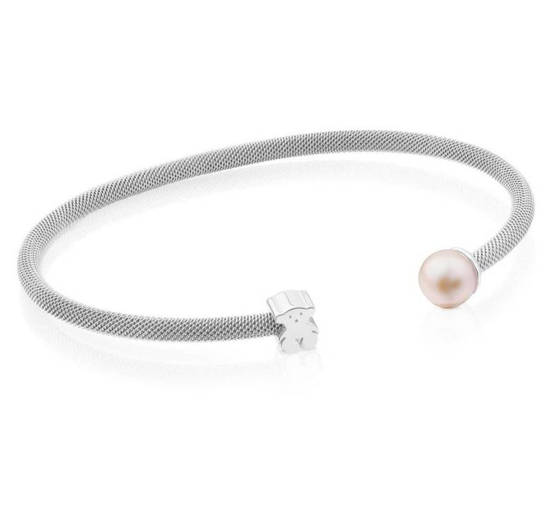 Tous Armband Pevný støíbrný náramek s medvídkem a perlou Icon Mesh 613101500 von Tous