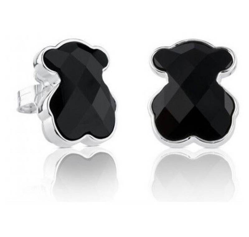 Tous Ohrring-Set Silberne Teddybär-Ohrringe mit Onyx 715433500 von Tous