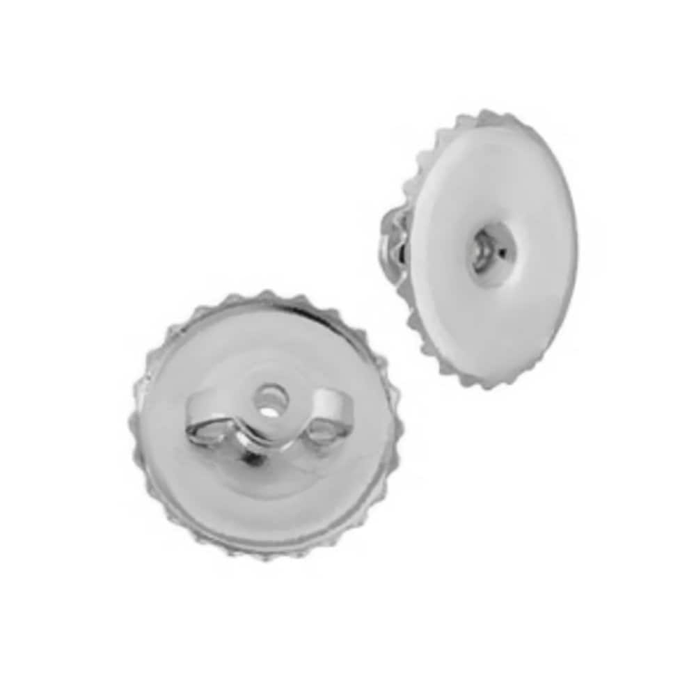 Tousi Screw Back Ohrringe Ersatz Backs Für Diamant Ohrstecker Erwachsene 9mm Solide 14K Weißgold von TousiAttarJewelers