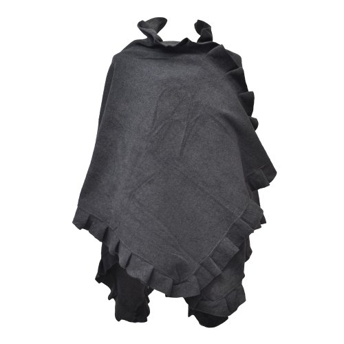 Toutacoo, Poncho Cape aus Fleece - Damen 02-Anthrazit von Toutacoo