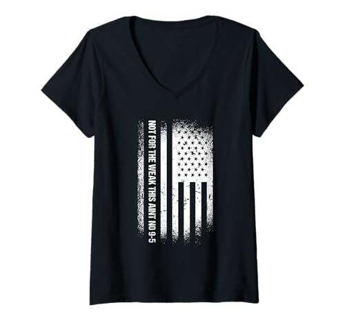 Damen Not for The Weak This Aint No 9-5 Abschleppwagen-Operator T-Shirt mit V-Ausschnitt Damen Not for The Weak This Aint No 9-5 Abschleppwagen-Operator T-Shirt mit V-Ausschnitt von Tow Truck Driver Operator Tow Trucker Present