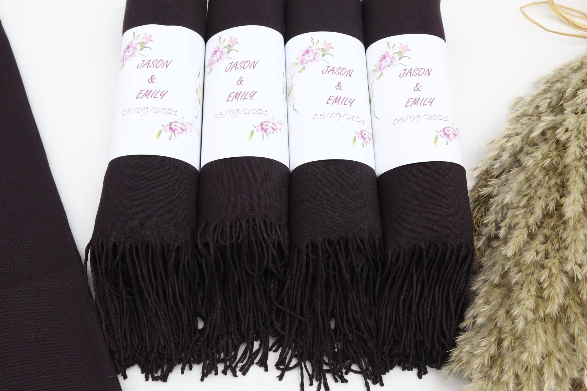 Brautparty Geschenk, Junggesellinnenabschied Geschenk Für Veranstaltungen, Stickerei Schal, 26 "x 67", Pashminas, Dunkelbraune Pashmina, Schals Alle von TowelMaster