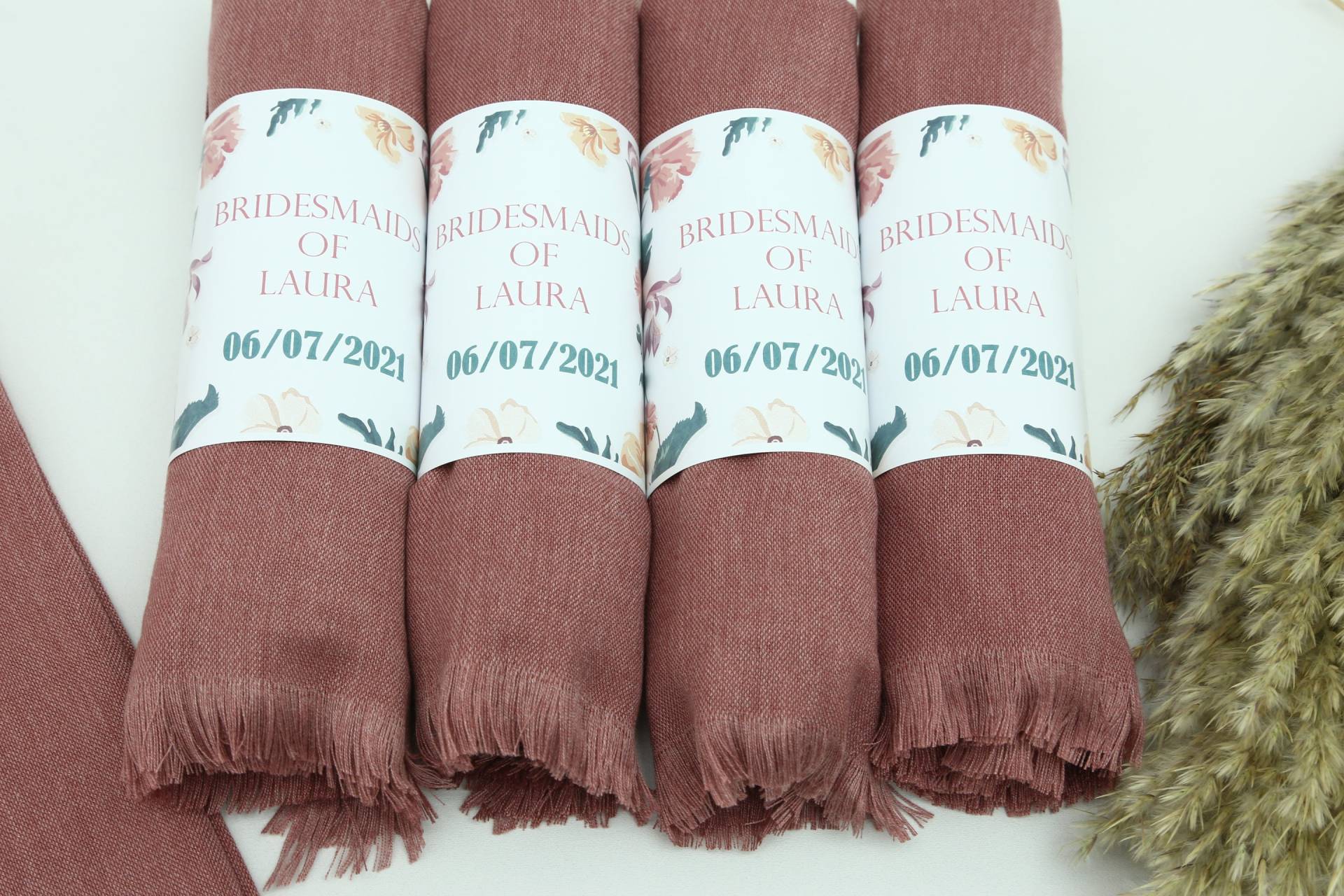 Große Pashmina, Schals Für Hochzeiten, Geschenke Veranstaltungen, 26 "x 67 ", Pashminas, Rosenholz Schal Als Gunst, Handgemachte Schals, Brautjungfer von TowelMaster