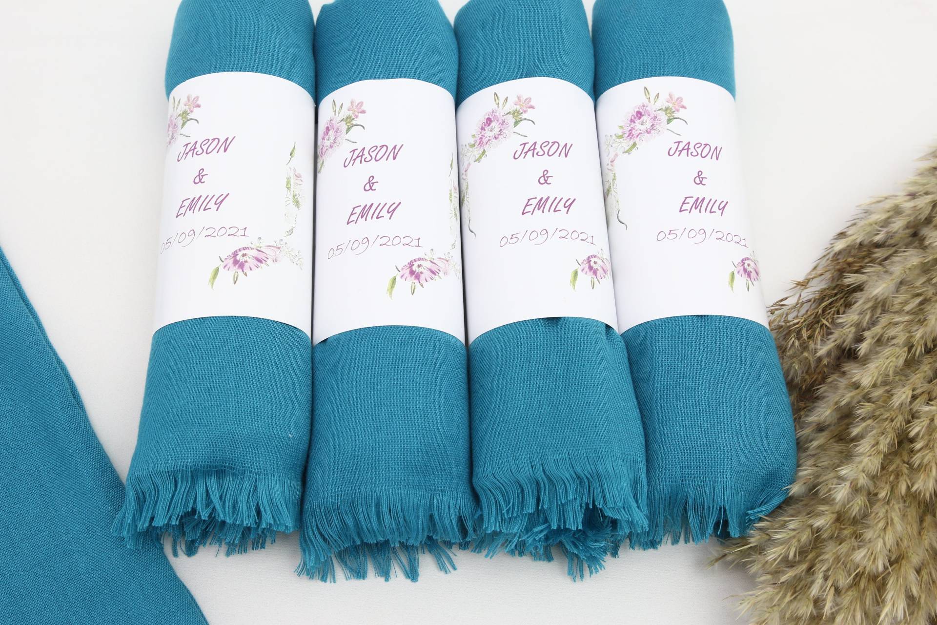 Personalisierte Pashmina, Hochzeitsschal, Brautparty-Geschenke, Dekorative Pashmina Für Veranstaltungen, 26 "x 67", Pashminas, Cerulean Schüttschal von TowelMaster