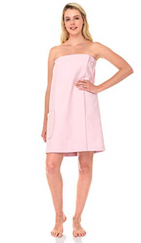 TowelSelections Damen-Wickeltuch, Dusch- und Badehandtuch mit Waffelmuster - Pink - Medium-Large von TowelSelections