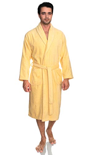 TowelSelections Herren-Bademantel, luxuriös, weiche Baumwolle, Frottee-Bademantel für Herren, Sonnenlicht, Medium-Large von TowelSelections