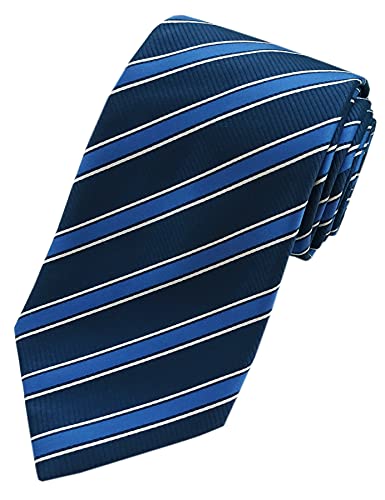 Towergem Extra lange Blau Streifen Krawatte XL 160 cm lange Geschäftsanzug Herren Krawatte von Towergem