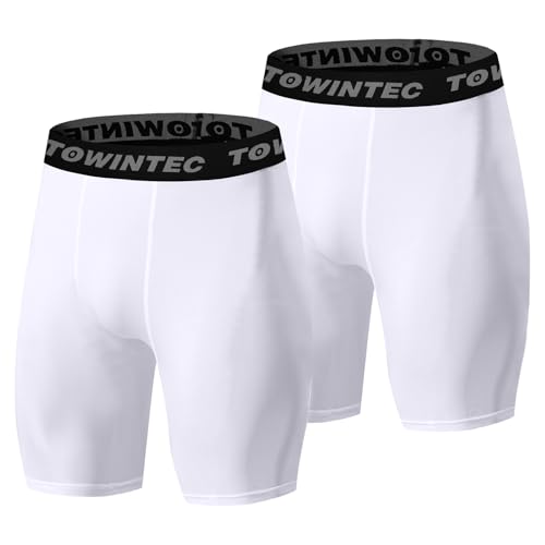 Towintec Herren Kompressionsshorts Sport Läuft kurz Atmungsaktive Jogginghose Strumpfhosen Unterhose Schnelltrocknendes Baselayer-Hosen Leggings Laufhose Muskeln Trainingshose Sport Yoga Leggings von Towintec