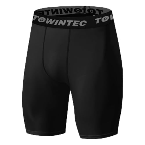 Towintec Herren Kompressionsshorts Sport Läuft kurz Atmungsaktive Jogginghose Strumpfhosen Unterhose Schnelltrocknendes Baselayer-Hosen Leggings Laufhose Muskeln Trainingshose Sport Yoga Leggings von Towintec