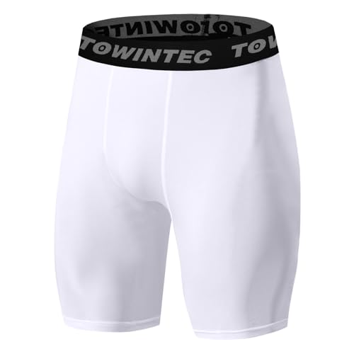 Towintec Herren Kompressionsshorts Sport Läuft kurz Atmungsaktive Jogginghose Strumpfhosen Unterhose Schnelltrocknendes Baselayer-Hosen Leggings Laufhose Muskeln Trainingshose Sport Yoga Leggings von Towintec