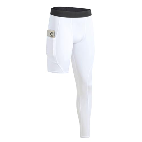 Towintec Kompressionshose Herren Laufhose Langlang Einbeinige mit Taschen Atmungsaktiv Hose Basketball Unterhose Trainingshose Athletisches Sporthose Grundschicht Radfahren Funktionsunterhose von Towintec