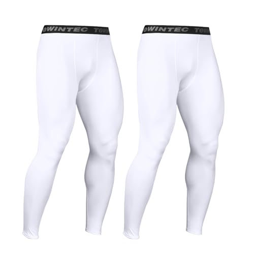 Towintec Kompressionshose Lang Herren Funktionsunterhose Atmungsaktiv Laufhose Fussball Unterhose Gym Trainingshose Athletisches Sporthose Under wear für Basketball Fitness Radfahren Grundschicht von Towintec
