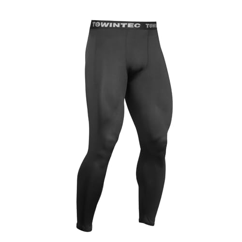Towintec Kompressionshose Lang Herren Funktionsunterhose Atmungsaktiv Laufhose Fussball Unterhose Gym Trainingshose Athletisches Sporthose Under wear für Basketball Fitness Radfahren Grundschicht von Towintec