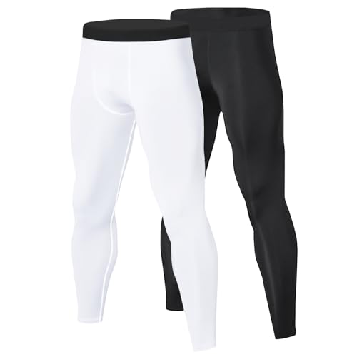 Towintec Kompressionshose Lang Herren Funktionsunterhose Atmungsaktiv Laufhose Strumpfhose Unterhosen Gym Trainingshose Athletisches Sporthosen für Fitness Joggen Radfahren Grundschicht von Towintec