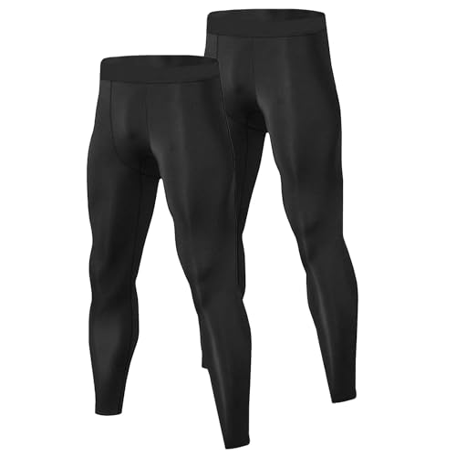 Towintec Kompressionshose Lang Herren Funktionsunterhose Atmungsaktiv Laufhose Strumpfhose Unterhosen Gym Trainingshose Athletisches Sporthosen für Fitness Joggen Radfahren Grundschicht von Towintec