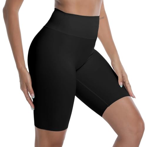 Towintec Radlerhose Damen Kurze Hose Shorts Leggings Bequem Bauch Kontrolle Hohe Taille Sommer Yogahose Komfort Dehnbar Unterziehhose Sportleggings Knielang Hotpants Kurze für Fitness Sport Gym von Towintec