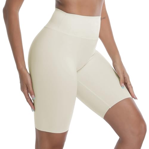 Towintec Radlerhose Damen Kurze Hose Shorts Leggings Bequem Bauch Kontrolle Hohe Taille Sommer Yogahose Komfort Dehnbar Unterziehhose Sportleggings Knielang Hotpants Kurze für Fitness Sport Gym von Towintec
