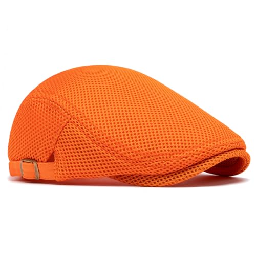Towintec Schiebermütze Baskenmütze Sommer Herren – Atmungsaktive Mesh Barette Cap mit verstellbarem Band Flachkappe für Outdoor Radfahren Urlaubsmütze Wandern Flatcap Sportmütze Newsboy Barett Damen von Towintec