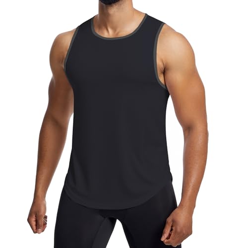 Towintec Tank Top Herren Muskelshirts Sport Unterhemd Laufshirt Schnelltrocknendes Workout Ärmelloses Bodybuilding Trägershirts Athletisches Funktionsshirt Fitness Strand Porosität Shirts Männer von Towintec