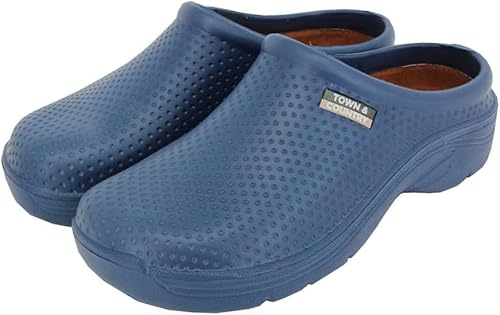 Town & Country Clogs für Herren/Damen, Marineblau, Gartenarbeit, superweich, leicht, gepolstert, Größe 43 von Town & Country