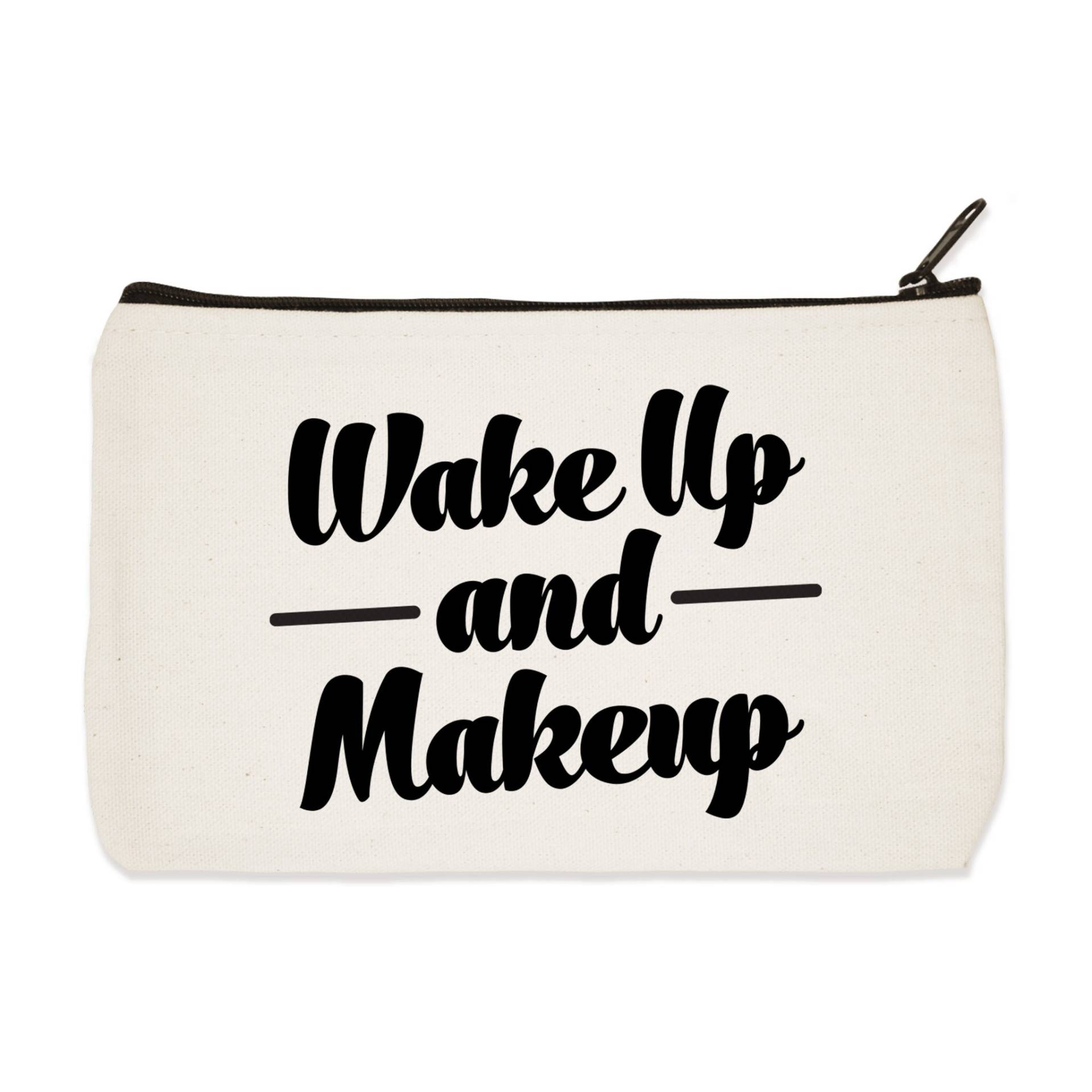 Aufwachen Und Make-Up - Canvas Zip Beutel Tasche Bleistift Fall Reise-Beutel Aufwachen Und Make-Up - Canvas Zip Beutel Tasche Bleistift Fall Reise-Beutel von Towne9