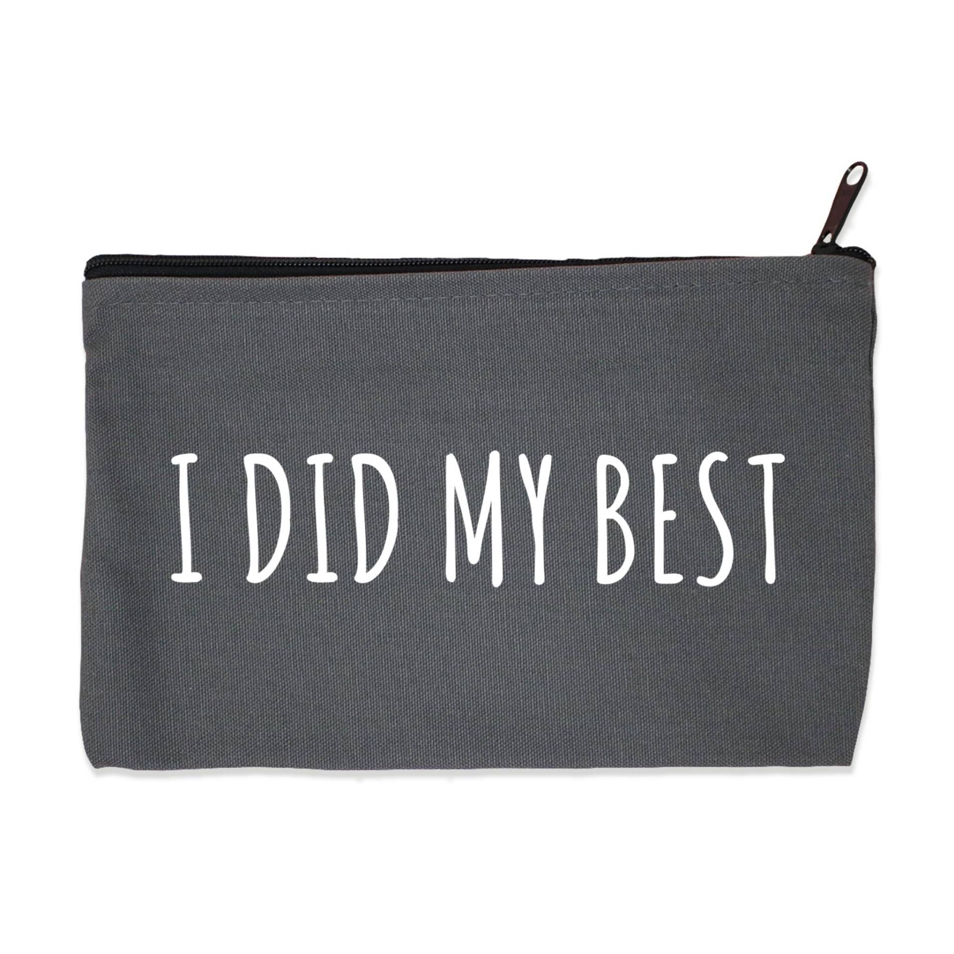 Ich Habe Mein Bestes - Canvas Zip Beutel Make-Up-Tasche Bleistift Fall Reise-Beutel Ich Habe Mein Bestes - Canvas Zip Beutel Make-Up-Tasche Bleistift Fall Reise-Beutel von Towne9