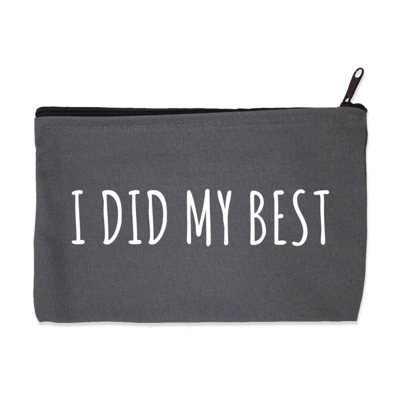 Ich Habe Mein Bestes - Canvas Zip Beutel Make-Up-Tasche Bleistift Fall Reise-Beutel Ich Habe Mein Bestes - Canvas Zip Beutel Make-Up-Tasche Bleistift Fall Reise-Beutel von Towne9
