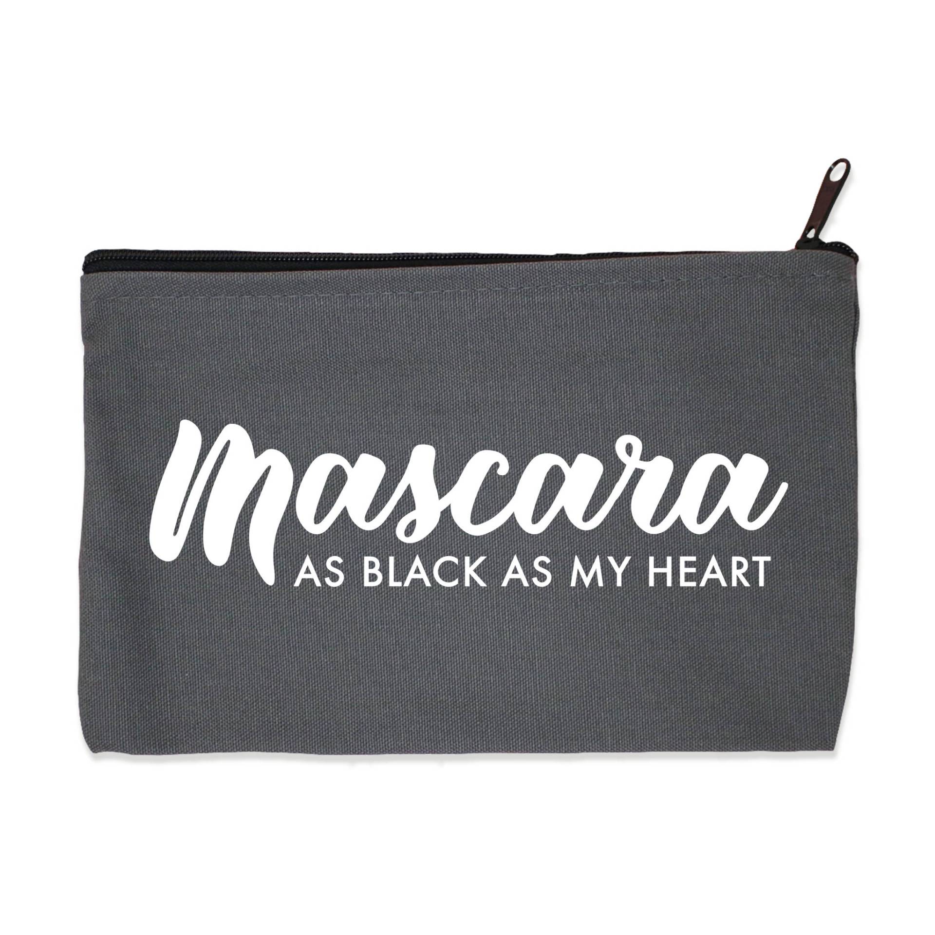Mascara So Schwarz Wie Mein Herz - Canvas Zip Beutel Make-Up Tasche Bleistift Fall Reise-Beutel Mascara So Schwarz Wie Mein Herz - Canvas Zip Beutel Make-Up Tasche Bleistift Fall Reise-Beutel von Towne9