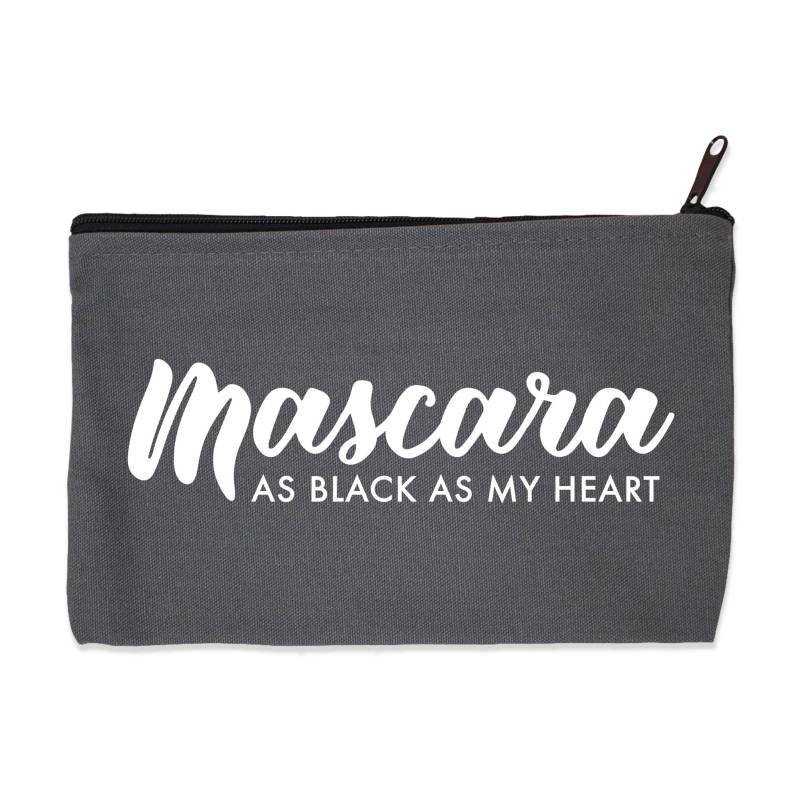 Mascara So Schwarz Wie Mein Herz - Canvas Zip Beutel Make-Up Tasche Bleistift Fall Reise-Beutel Mascara So Schwarz Wie Mein Herz - Canvas Zip Beutel Make-Up Tasche Bleistift Fall Reise-Beutel von Towne9