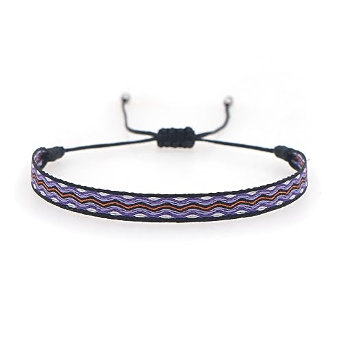 Townshine Retro Bohemian Ethno Stil Gurtband Handgewebt Verstellbare Armbänder für Frauen, Ohne Edelstein von Townshine