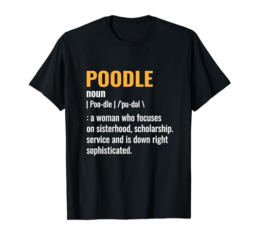 Poodle A Woman Who Focuses On Sisterhood Pudel Dog Owner T-Shirt von Toy Poodle Dog Lover Gifts Poodles